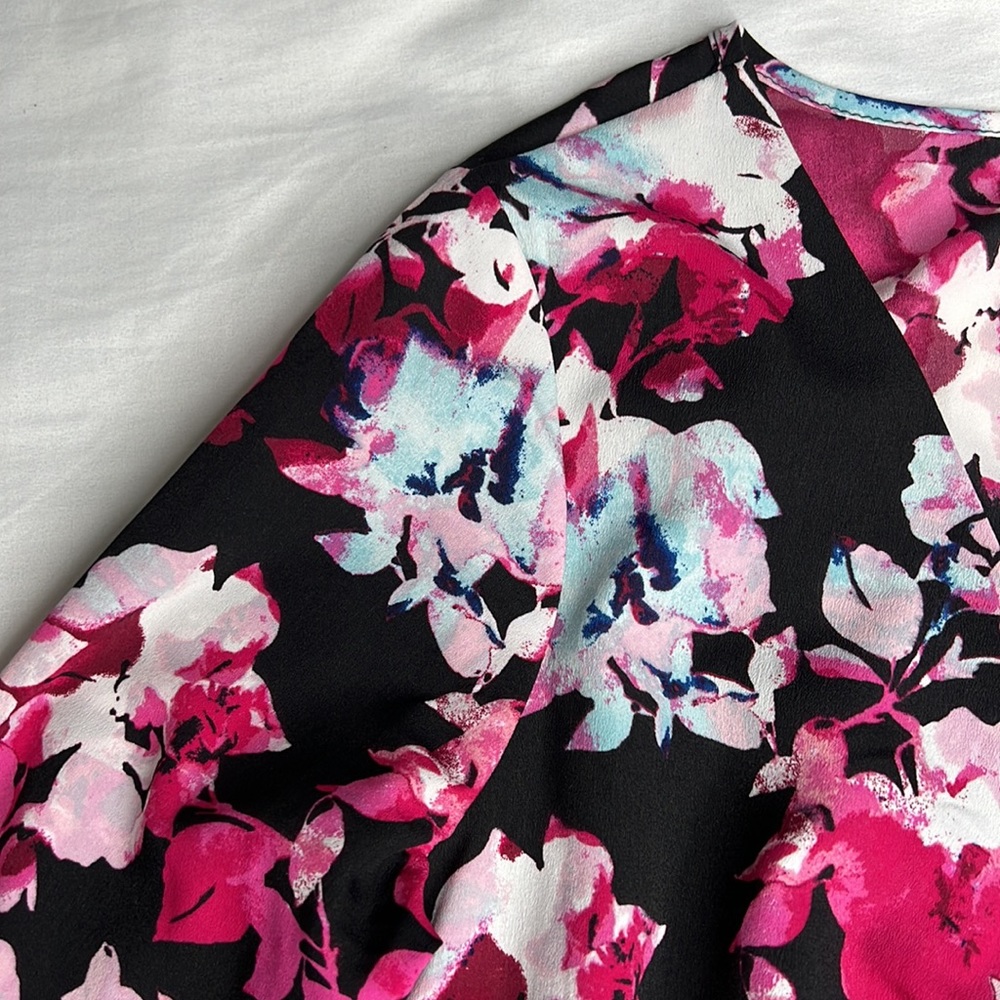 Black floral romper